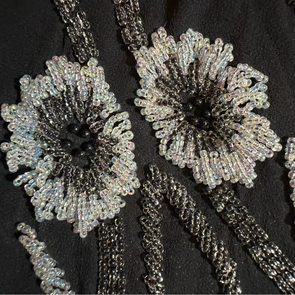 Vintage Y2K 100% Silk Beaded Dress Vintage Beaded Dress Sue Wong Dress Fairy - Picture 8 of 17